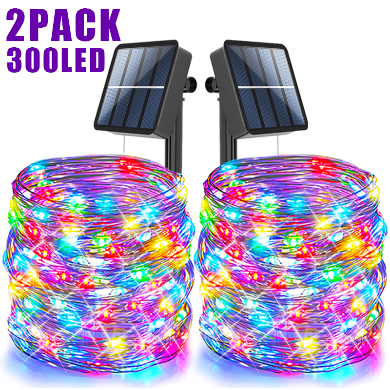 Outdoor Lighting Driveway - Solar LED String Lights Outdoor Waterproof