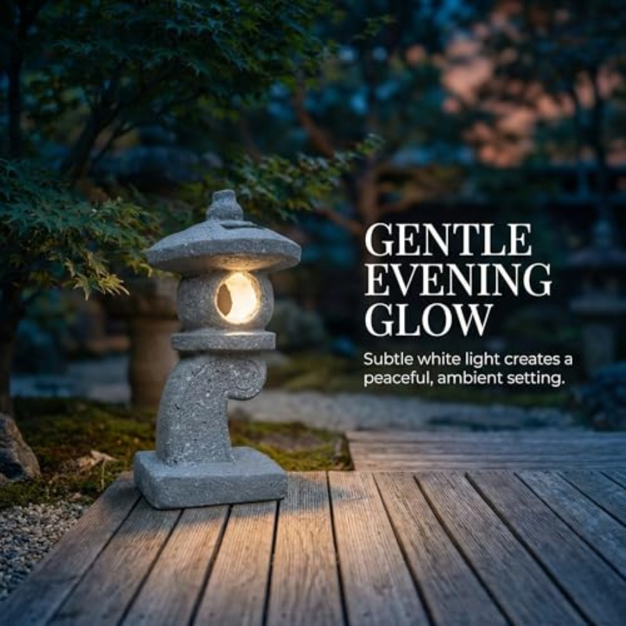 14'' High Asian Solar-Powered  - Outdoor Zen Lighting 评论和价格