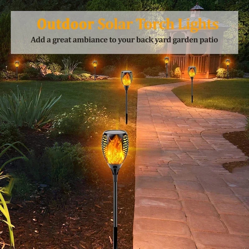 96 LED Outdoor Solar Torch Lig - Outdoor Lighting Low Voltage 评论和价格