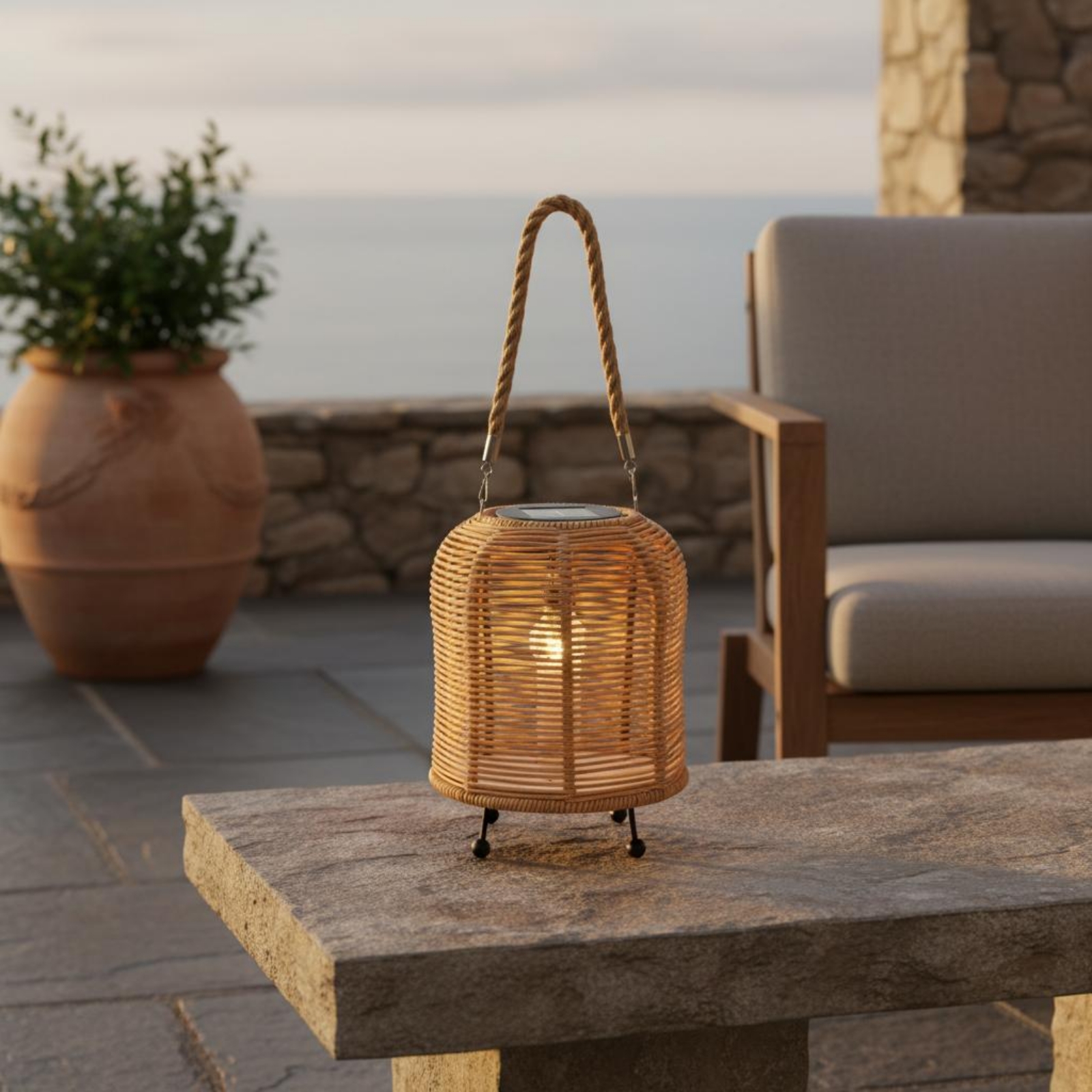 Handwoven Solar Lantern Braide - Outdoor Lighting For Home 评论和价格