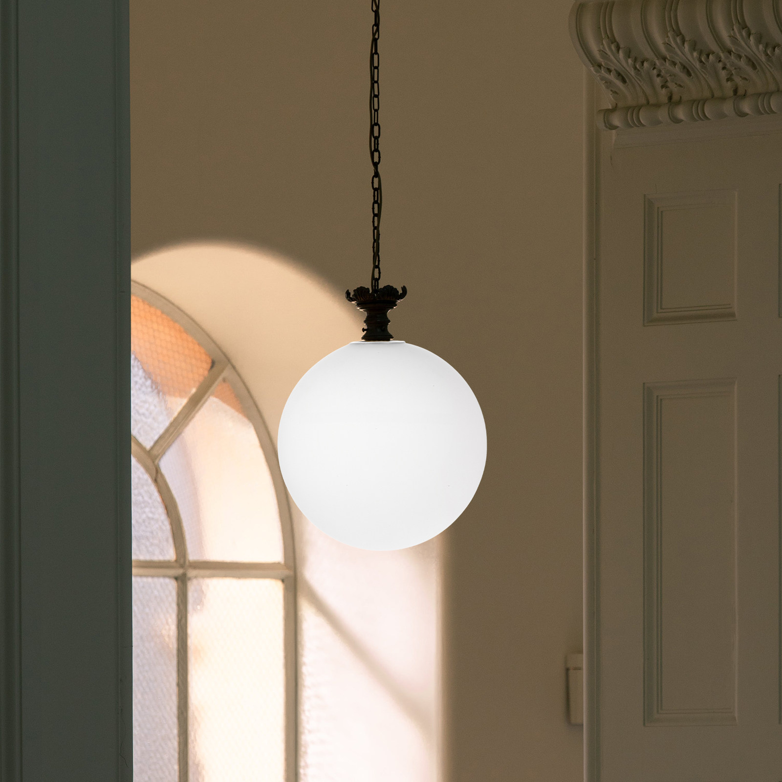 White Frosted Glass Globe Lamp - Outdoor Lighting Glass Replacement 评论和价格