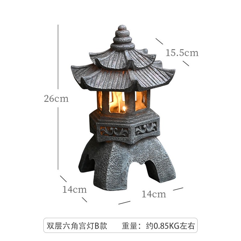 Pagoda Statues Outdoor Solar P - Outdoor Zen Lighting 评论和价格