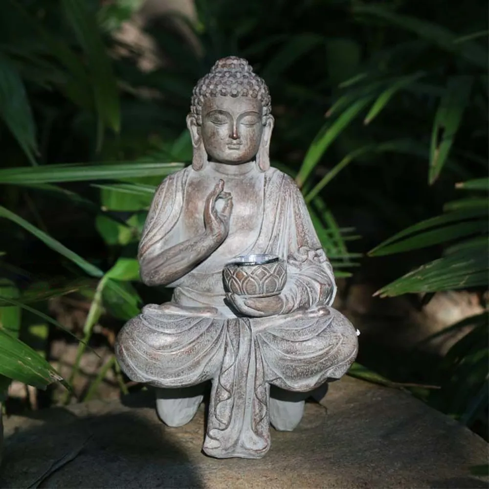 Outdoor Solar Buddha Statue Li - Outdoor Zen Lighting 评论和价格