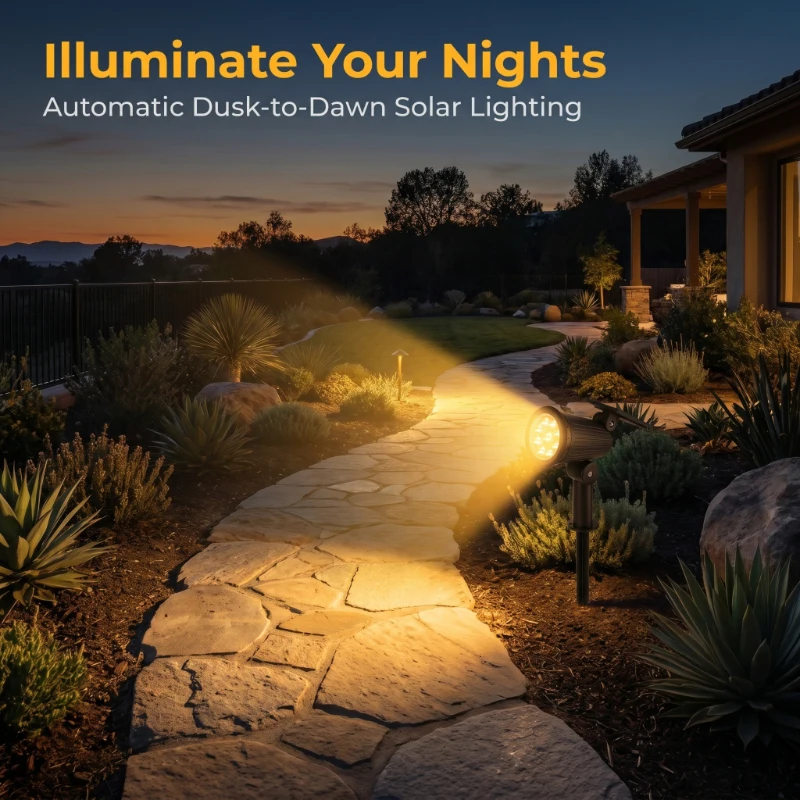 2PCS Solar Powered LED Spotlig - Outdoor Lighting Driveway 评论和价格