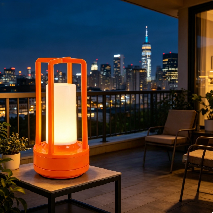 Modern Orange Cage Table Lamp  - Outdoor Lighting For Home 评论和价格