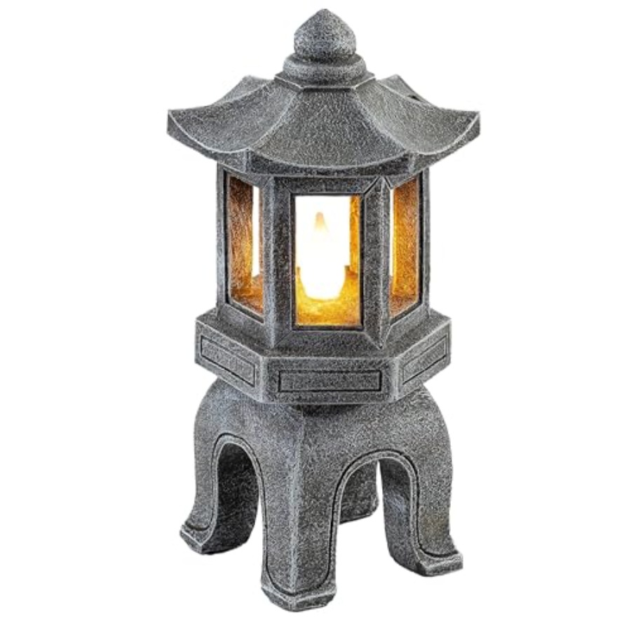 Solar Powered Asian Statue, Pa - Outdoor Zen Lighting 评论和价格