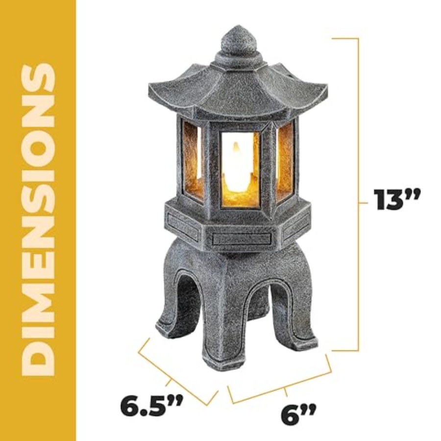 Solar Powered Asian Statue, Pa - Outdoor Zen Lighting 评论和价格