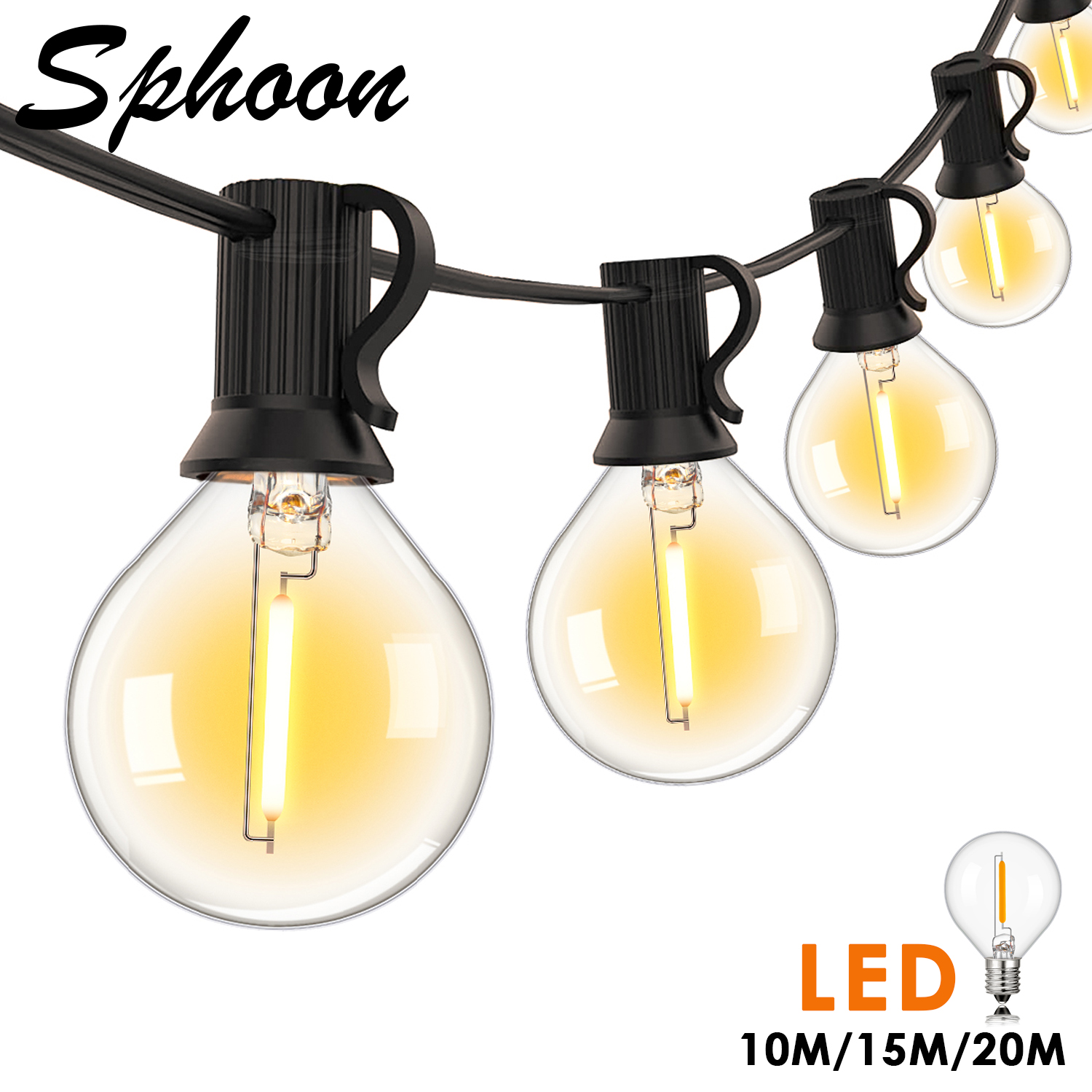Sphoon Vintage G40 LED String  - Outdoor Lighting Driveway 评论和价格