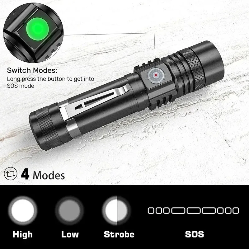 Rechargeable T6 Handheld Flash - Outdoor Lighting For Home 评论和价格