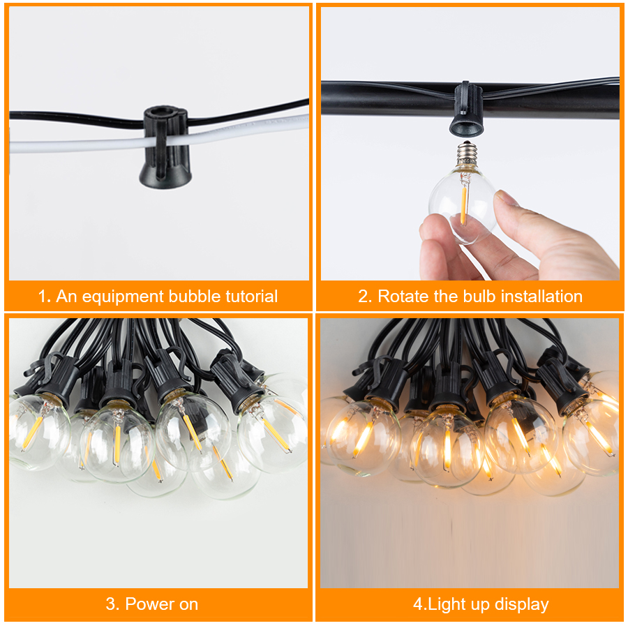 G40 LED Outdoor String Ball Li - Outdoor Lighting Driveway 评论和价格