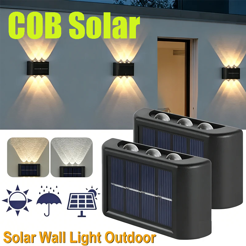 COB Solar Wall Lamp Outdoor Wa - Wall Lighting Outdoor 评论和价格
