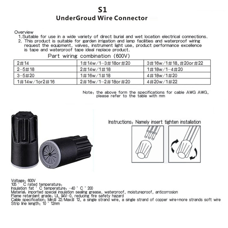 ABJA-Waterproof Wire Connector - Outdoor Lighting Low Voltage 评论和价格