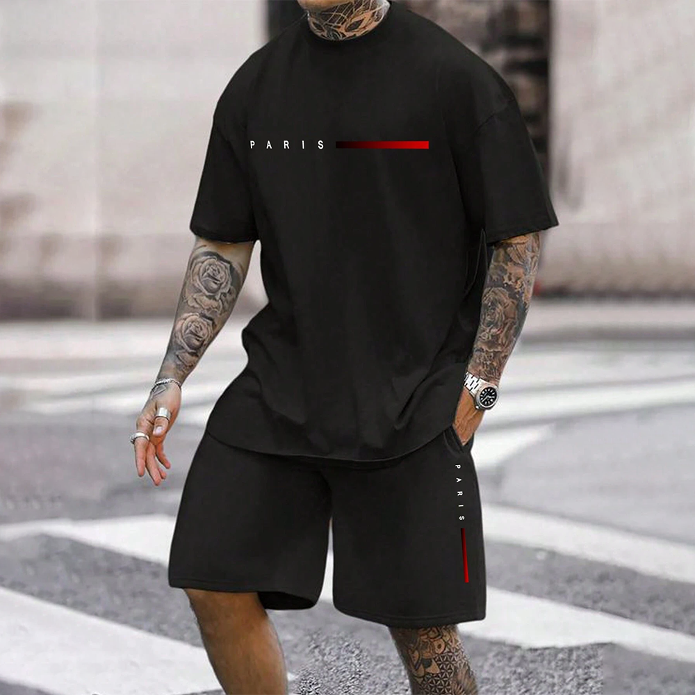 Men Two Piece Tracksuit Loose  - Outdoor Lighting For Home 评论和价格