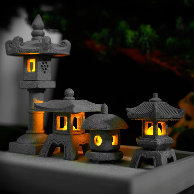 Mini Pagoda Lantern Light Gard - Outdoor Zen Lighting 评论和价格