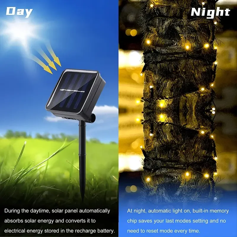 LED Solar Light String 8 Funct - Outdoor Lighting Driveway 评论和价格