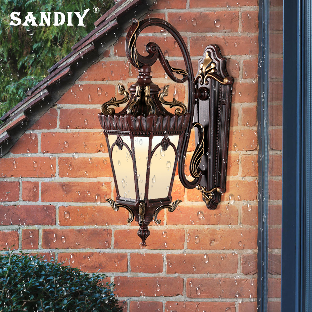 SANDIY Retro Wall Lights Outdo - Outdoor Lighting Glass Replacement 评论和价格