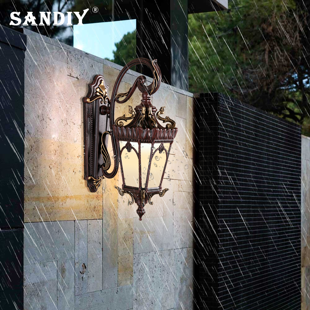 SANDIY Retro Wall Lights Outdo - Outdoor Lighting Glass Replacement 评论和价格