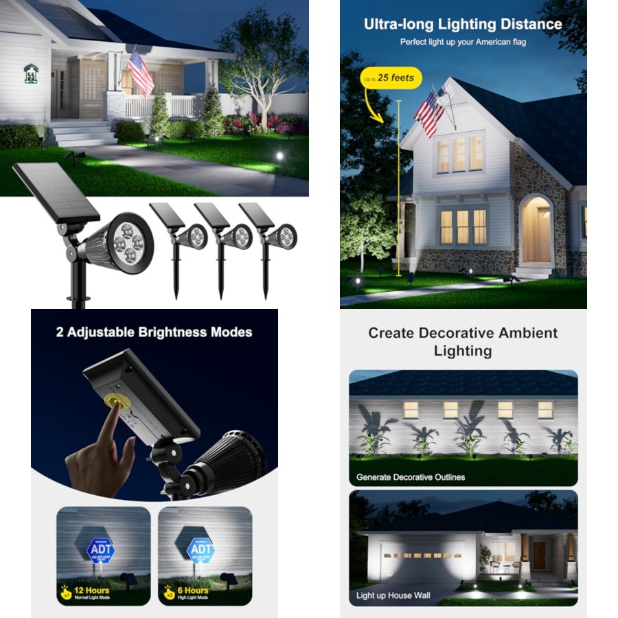 Solar Spotlights Outdoor Water - Wall Lighting Outdoor 评论和价格