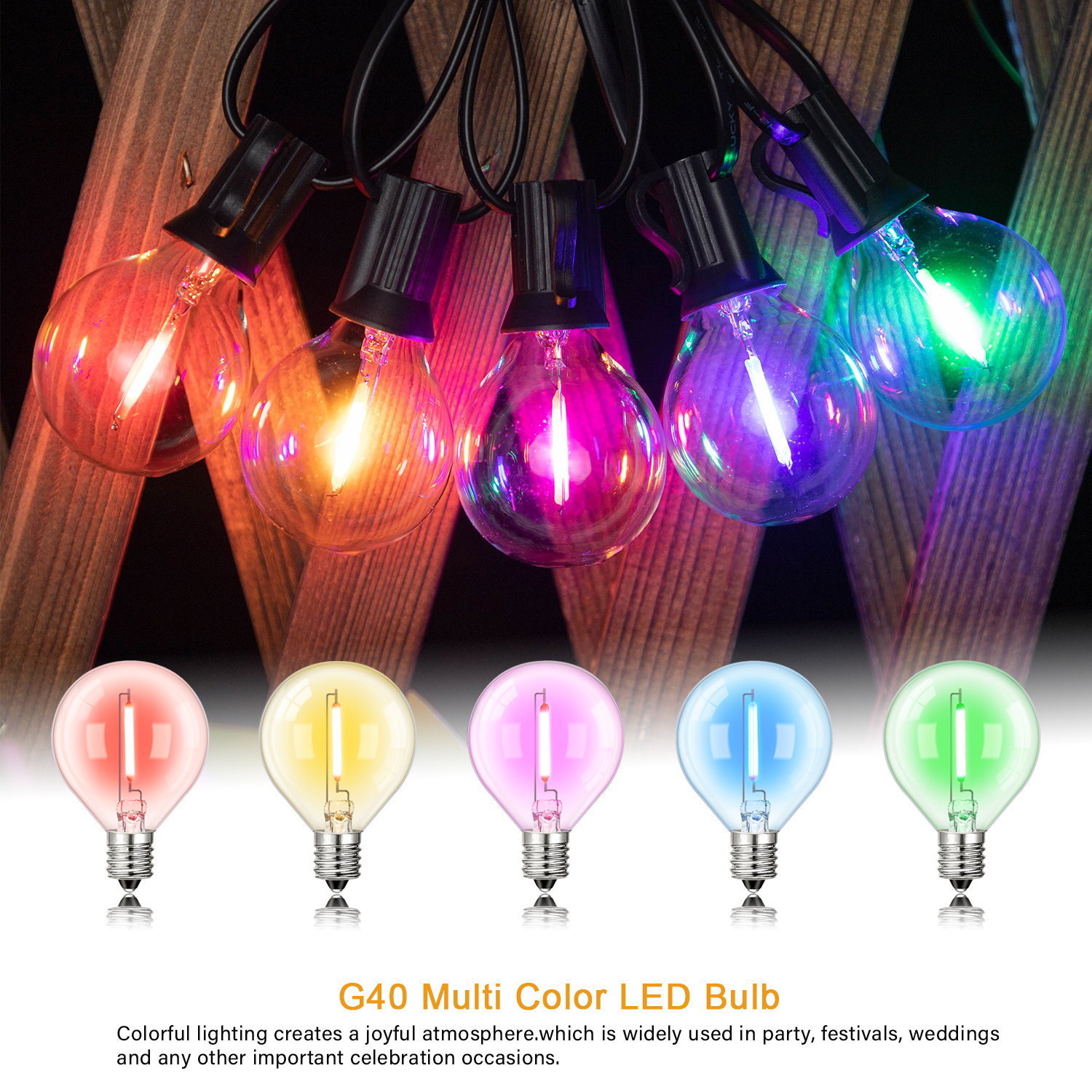 25Pack Globe Glass RGB Led Fil - Outdoor Lighting Glass Replacement 评论和价格