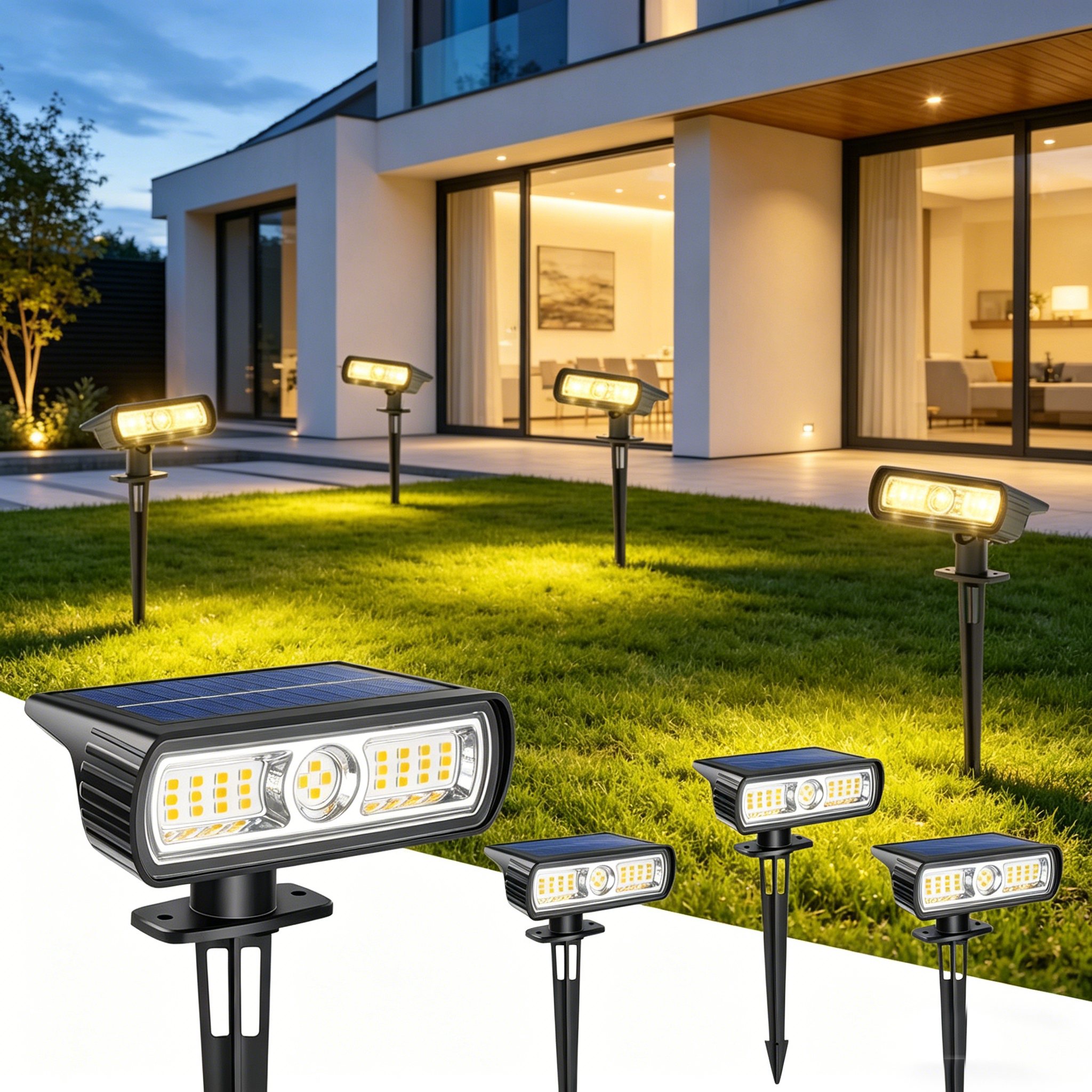 4 Pack Solar Landscape Spot Li - Wall Lighting Outdoor 评论和价格