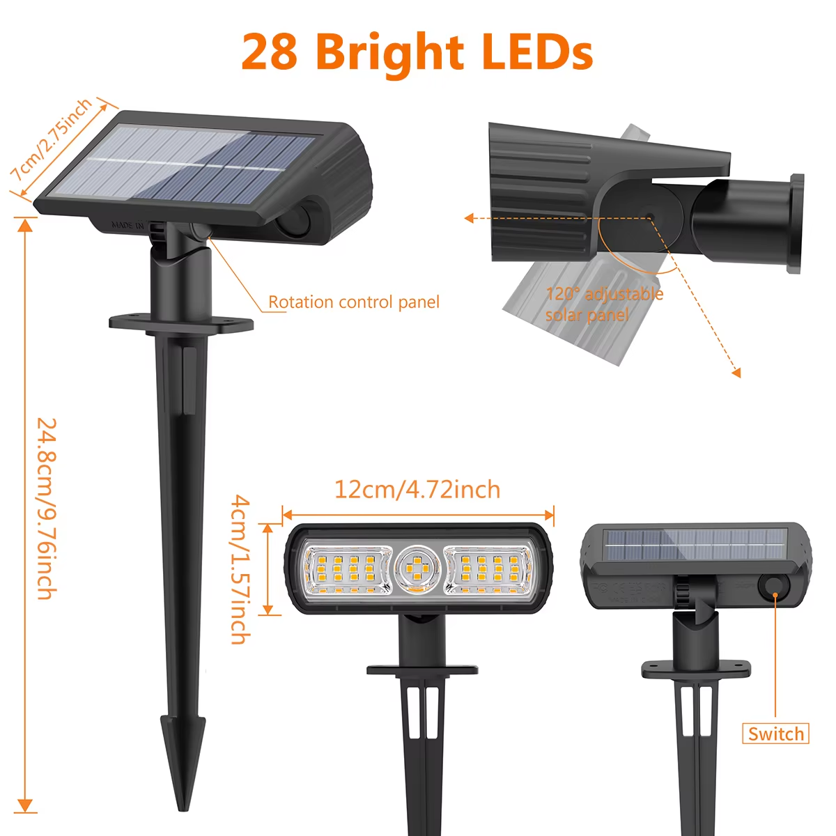 4 Pack Solar Landscape Spot Li - Wall Lighting Outdoor 评论和价格