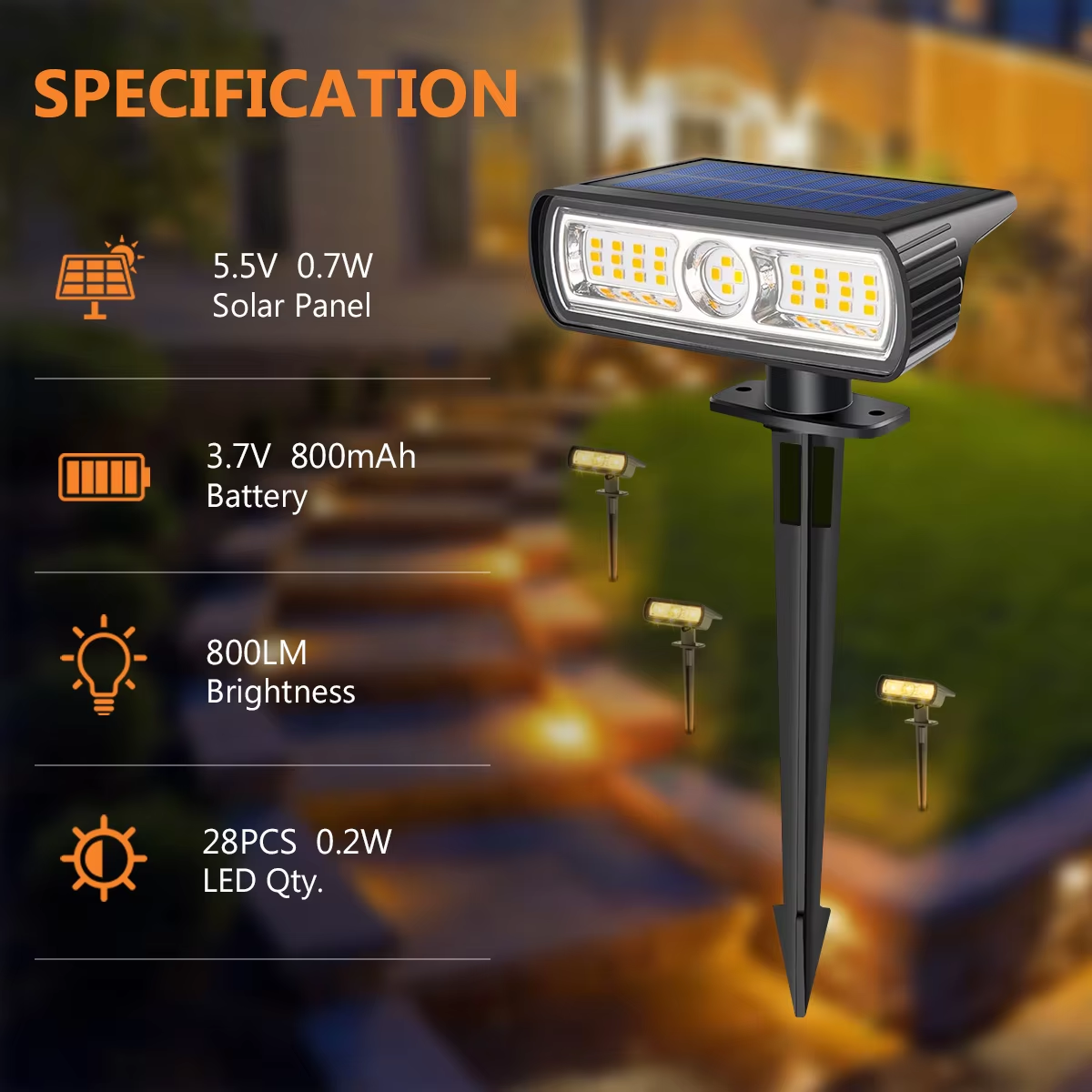 4 Pack Solar Landscape Spot Li - Wall Lighting Outdoor 评论和价格