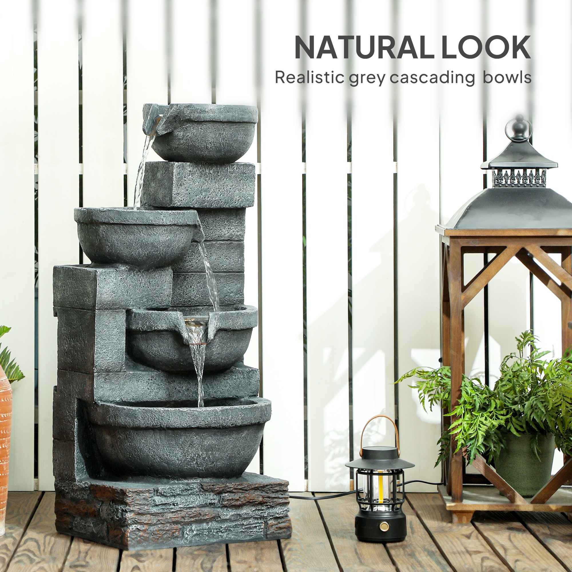 30 Inch Tall Outdoor Waterfall - Outdoor Zen Lighting 评论和价格
