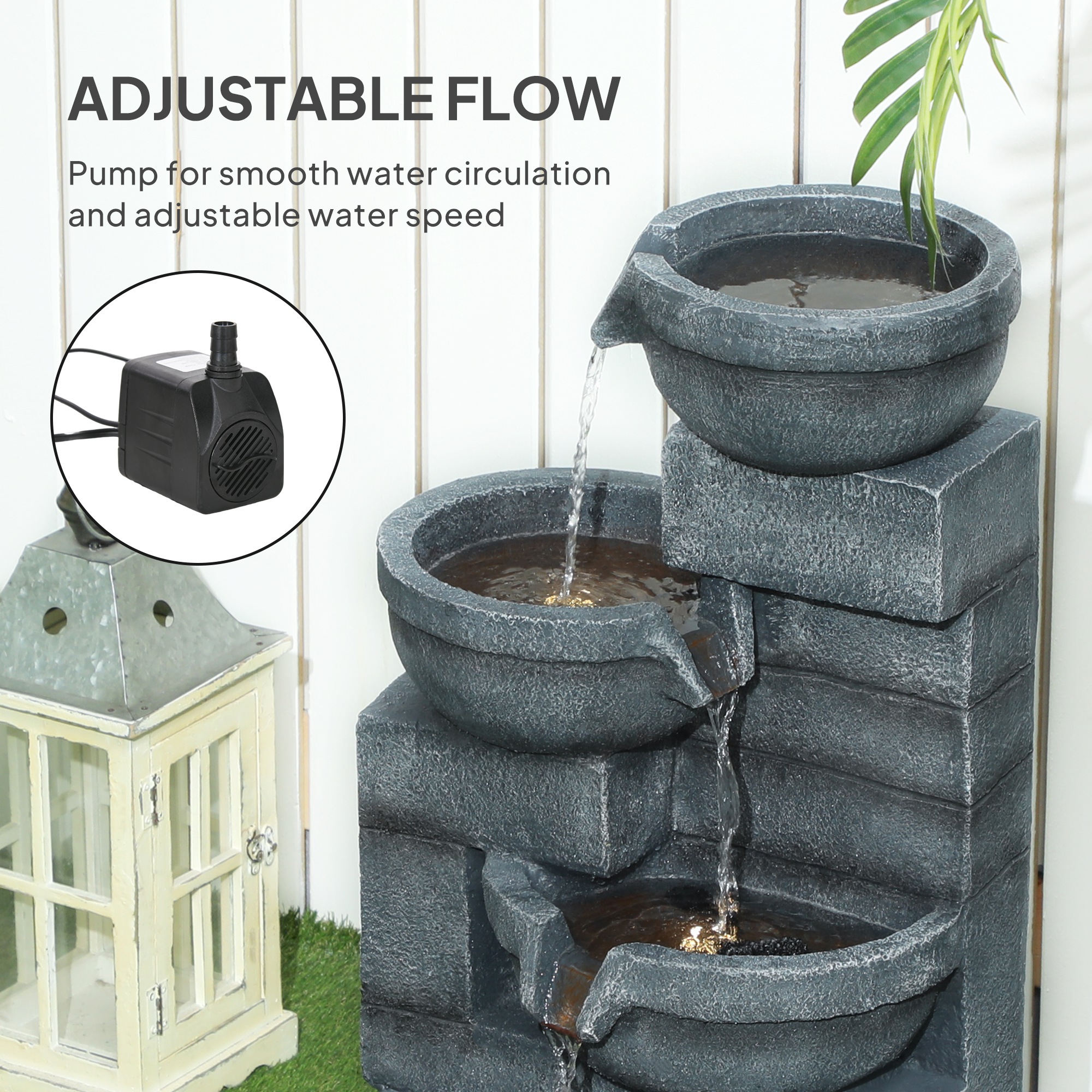 30 Inch Tall Outdoor Waterfall - Outdoor Zen Lighting 评论和价格