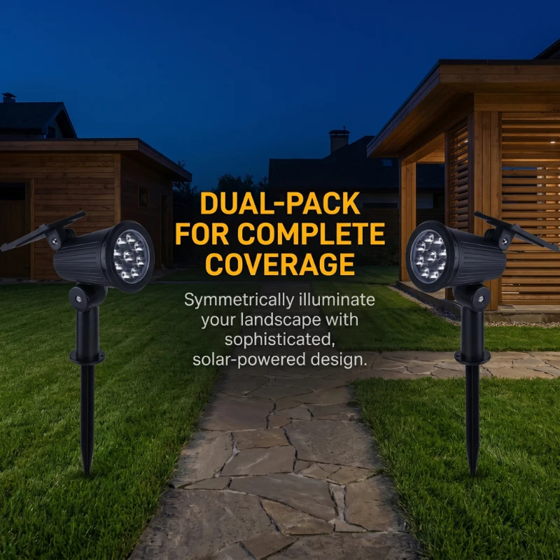 2PCS Household LED Solar Power - Outdoor Lighting Driveway 评论和价格