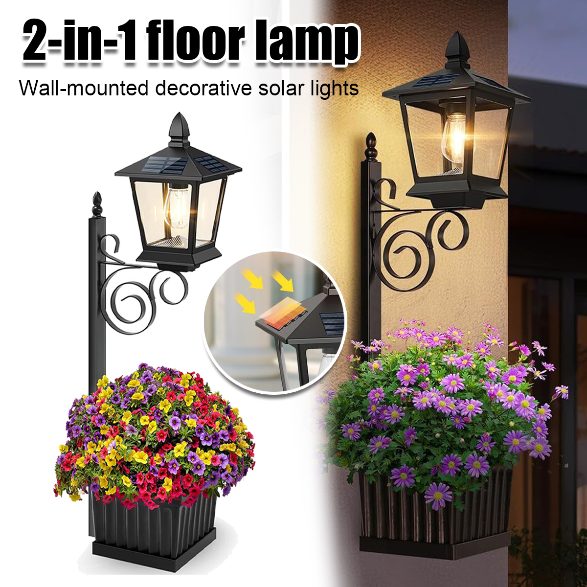 2-in-1 Solar Garden Planter La - Wall Lighting Outdoor 评论和价格