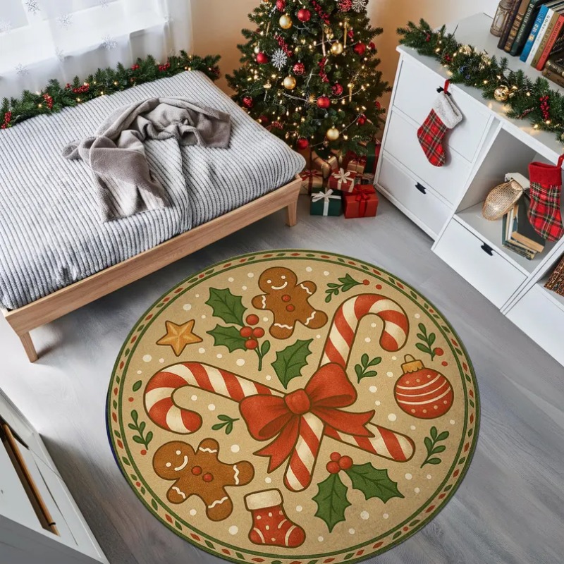 3D Christmas Village Rug Winte - Outdoor Xmas Lighting Ideas 评论和价格
