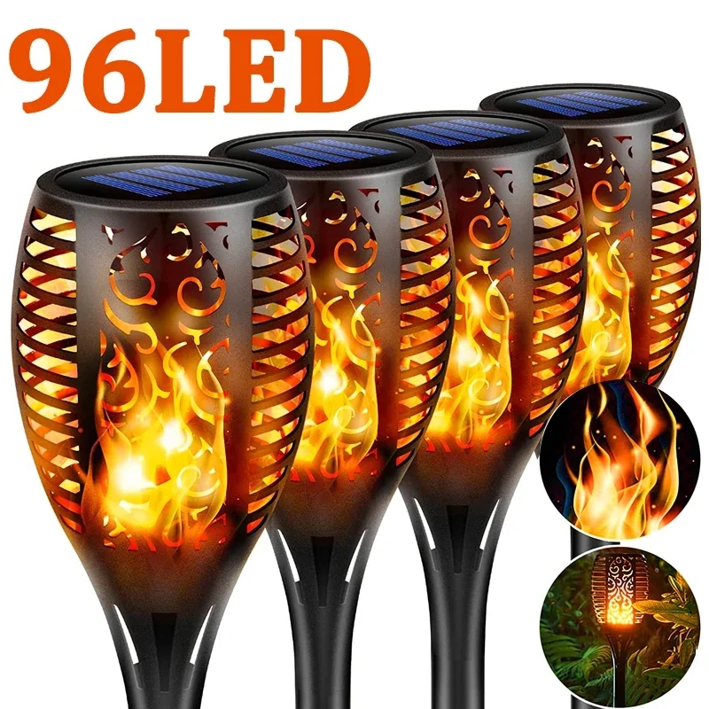 96 LED Outdoor Solar Torch Lig - Outdoor Lighting Low Voltage 评论和价格