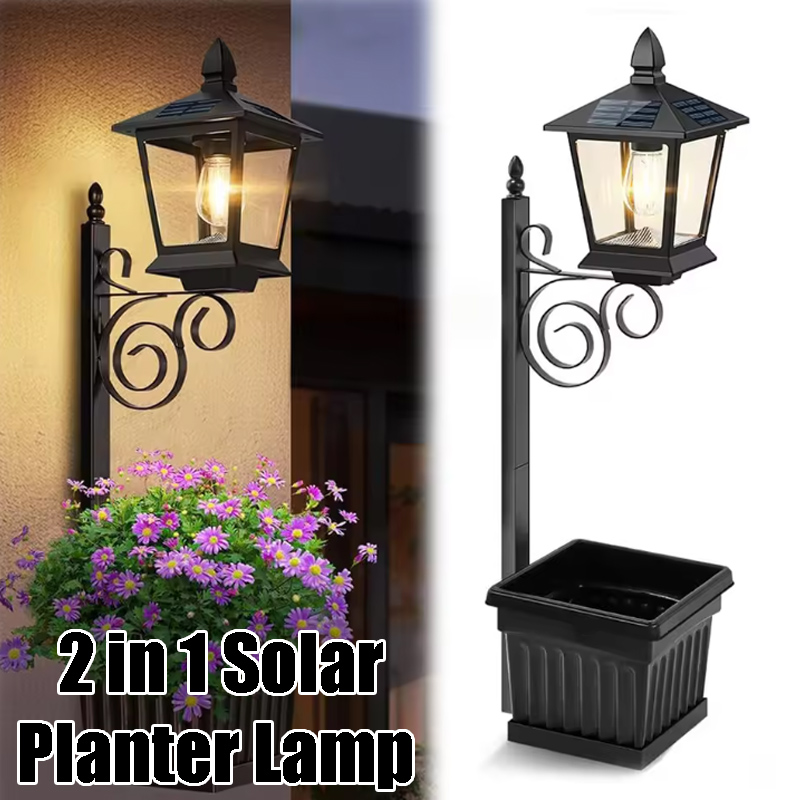 Solar Powered 2-in-1 Flower Po - Wall Lighting Outdoor 评论和价格