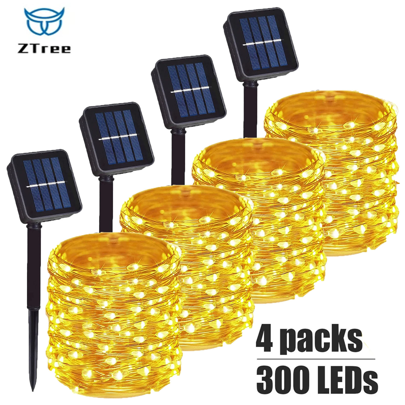 1~4Pcs Solar String Lights Out - Outdoor Lighting Driveway 评论和价格