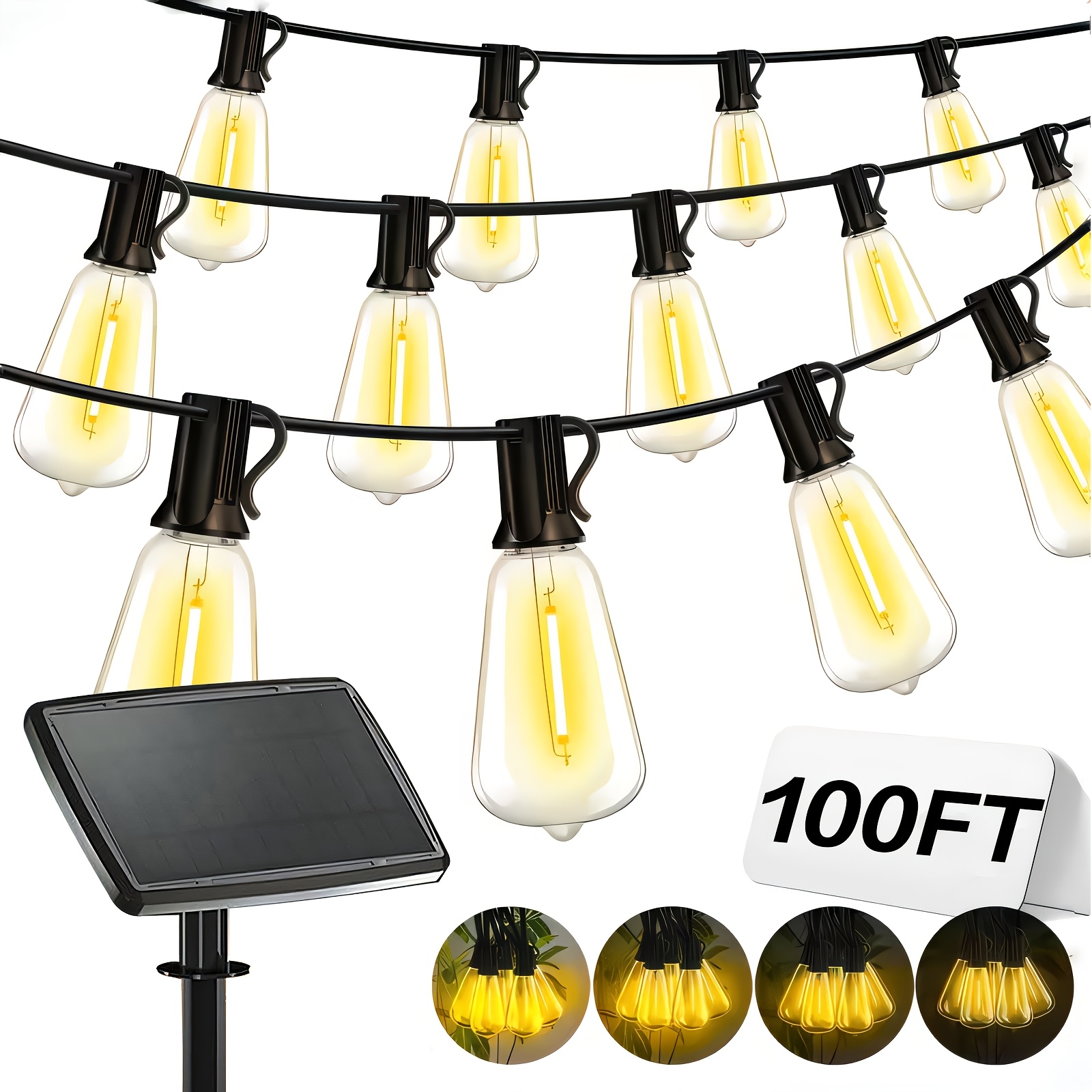 Solar Lights Outdoor, 100ft Pa - Wall Lighting Outdoor 评论和价格