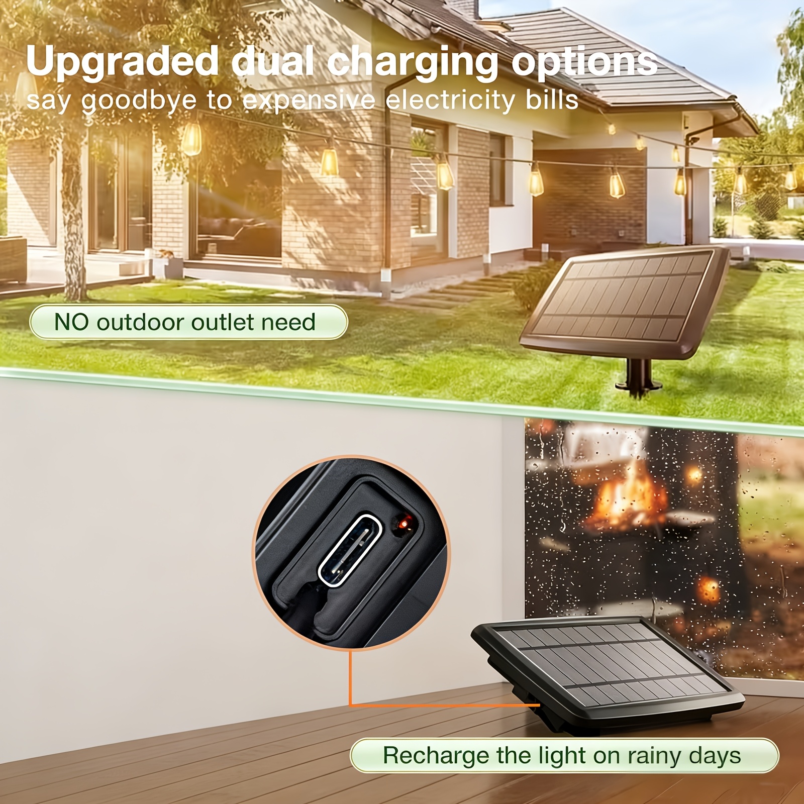 Solar Lights Outdoor, 100ft Pa - Wall Lighting Outdoor 评论和价格
