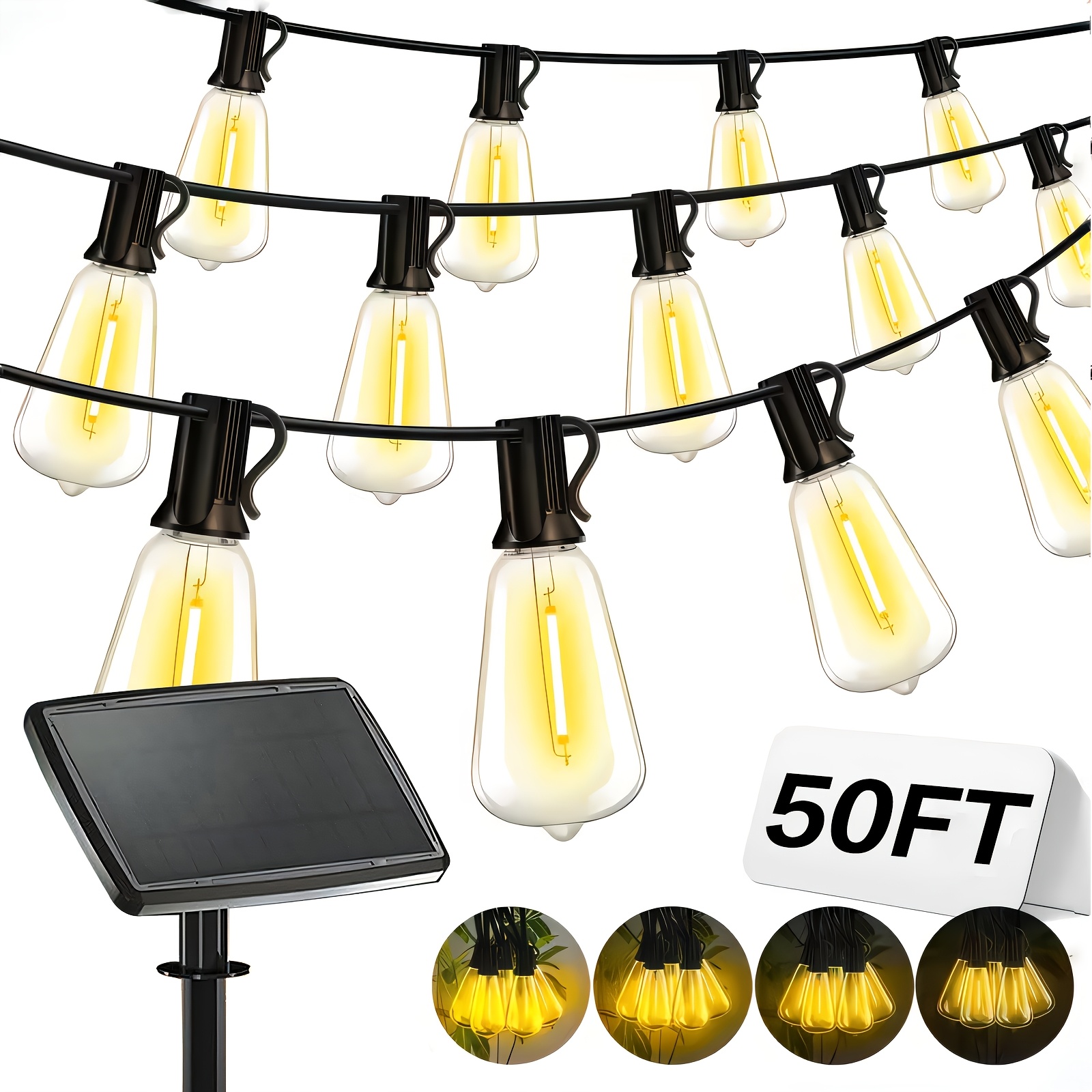 Solar Lights Outdoor, 100ft Pa - Wall Lighting Outdoor 评论和价格