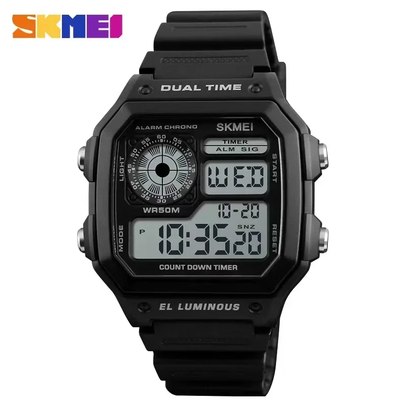 SKMEI 1299 Fashion Men PU Stra - Outdoor Lighting Zones 评论和价格