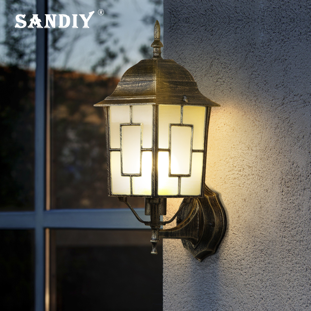 SANDIY Antique Wall Lamps Wate - Outdoor Lighting Glass Replacement 评论和价格