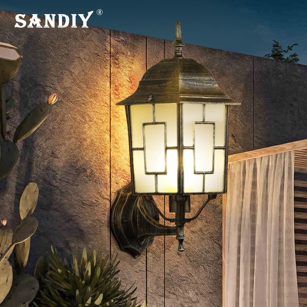 SANDIY Antique Wall Lamps Wate - Outdoor Lighting Glass Replacement 评论和价格