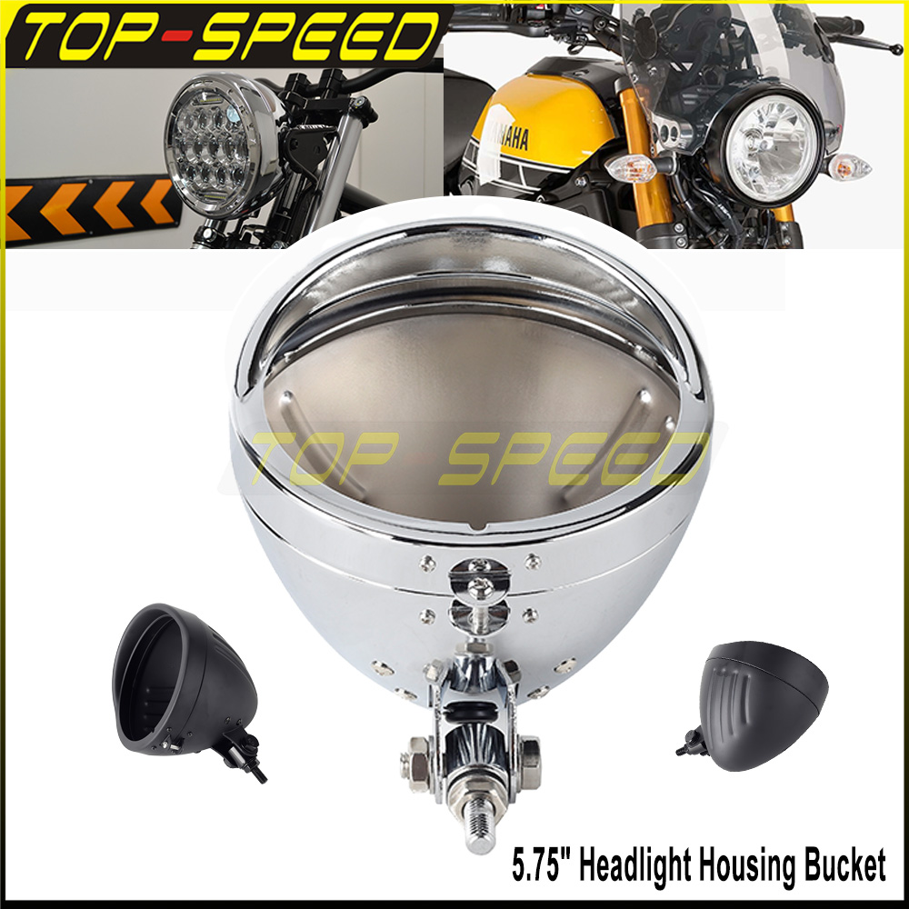 Black/Chrome Motorcycle Headla - Outdoor Lighting Unit 评论和价格
