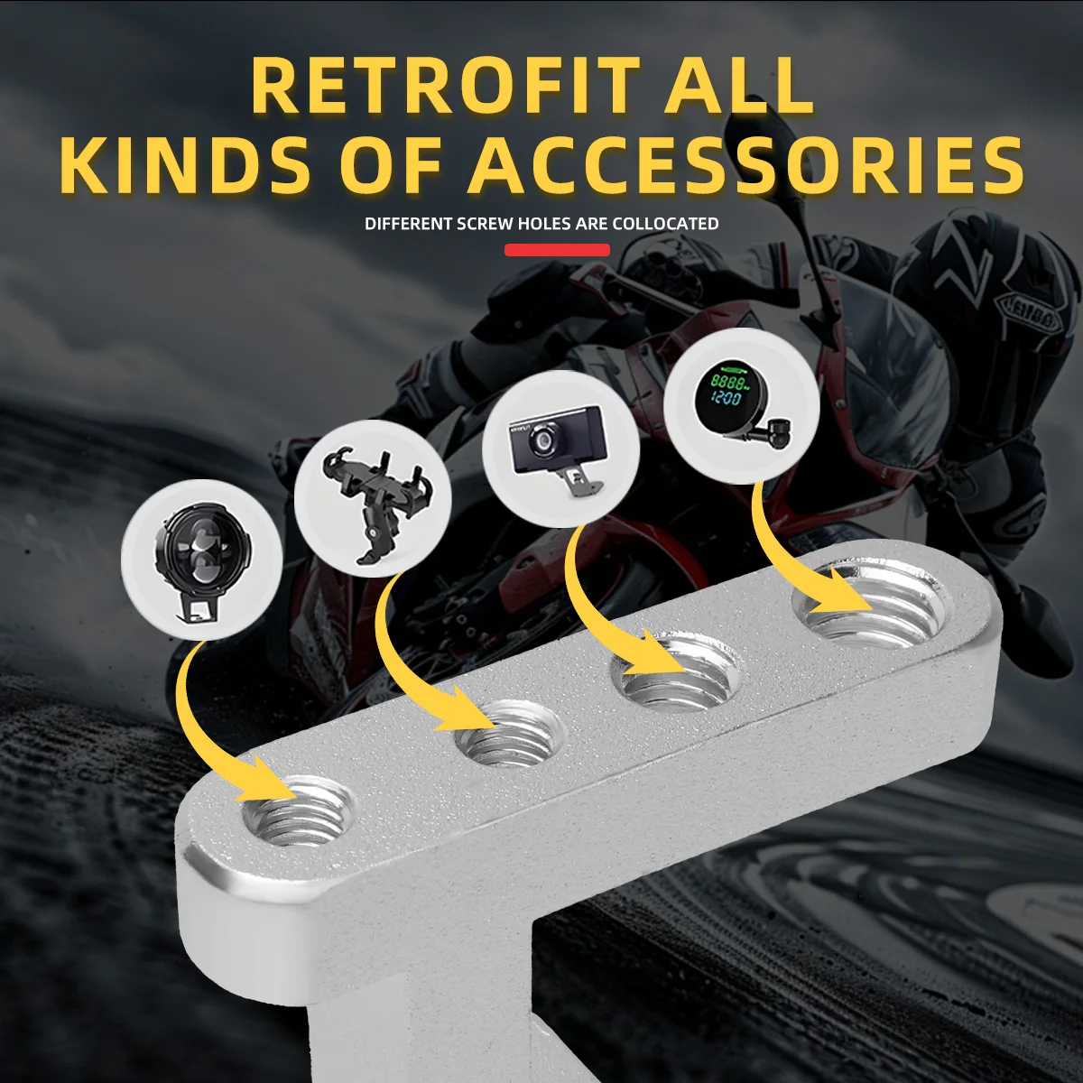 M5 M6 M8 Thread 4 Holes Motorc - Outdoor Lighting Unit 评论和价格