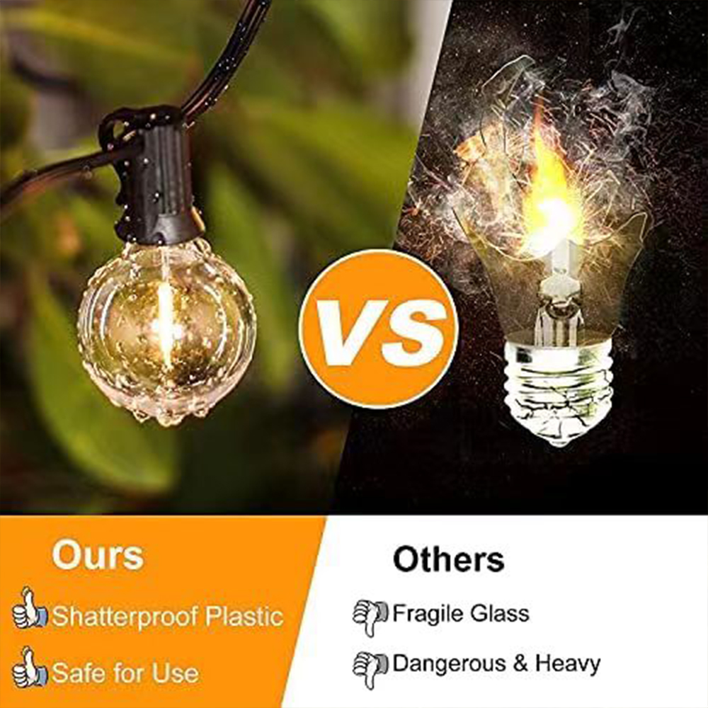 Outdoor 40LED G40 Bulbs Weddin - Outdoor Lighting Driveway 评论和价格