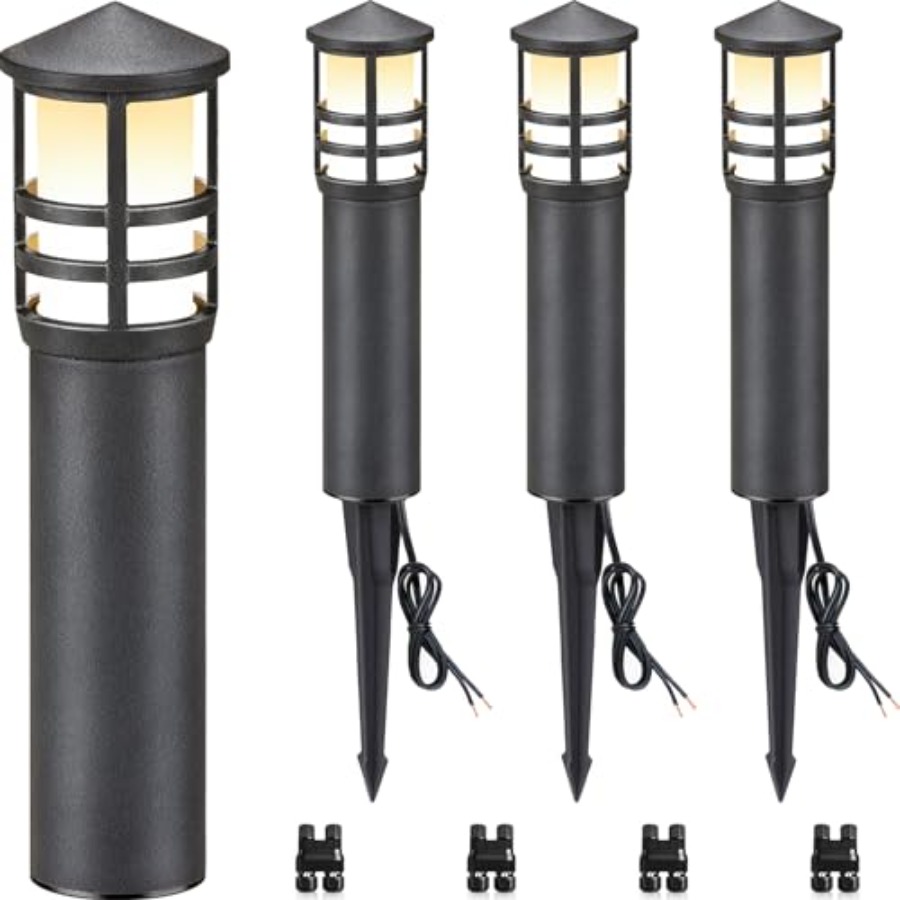 4-Pack Low Voltage Pathway Lig - Outdoor Lighting Low Voltage 评论和价格
