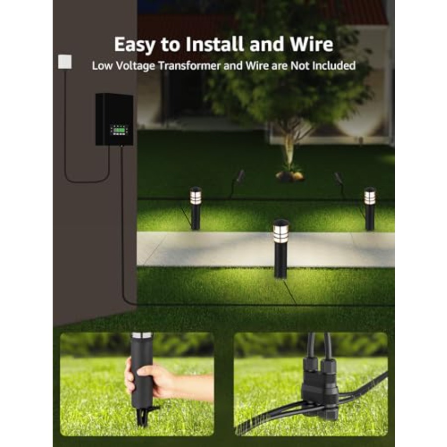 4-Pack Low Voltage Pathway Lig - Outdoor Lighting Low Voltage 评论和价格