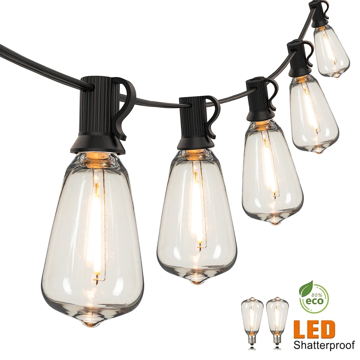 110V US Plug ST38 String Light - Outdoor Lighting Driveway 评论和价格